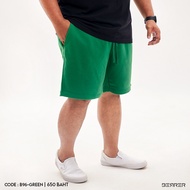 BERRER กางเกงเอวยืดขาสั้น ผ้า French terry ไซซ์ใหญ่ [OFFICIAL STORE]