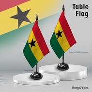 Ghana Country Table Flag, Smooth Velvet Fabric + Wooden Stand Table Flag/, Room Decoration