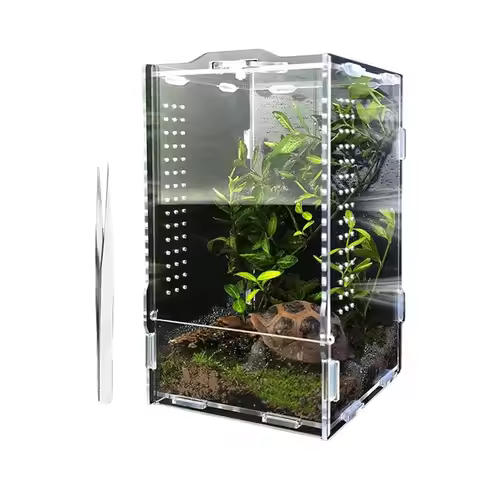 AT05-Jumping Spider Enclosure, Tarantula-Enclosure Large Acrylic Terrarium, Reptile Enclosure Jumpin