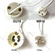Ceramic GU10 MR16 MR11 GU5.3 G4 lamp base holder socket adapter Wire Connector Socket for LED Haloge
