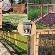 YANGWEN 100Pcs Aluminum Fence Clamps Metal Livestock Fence Clips Garden Farm Fence Attachment Clamps