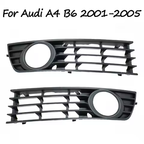 For Audi A4 B6 2002 2003 2004 2005 Car Front Bumper Grille Fog Light Grille Cover 8E0807681 8E080768
