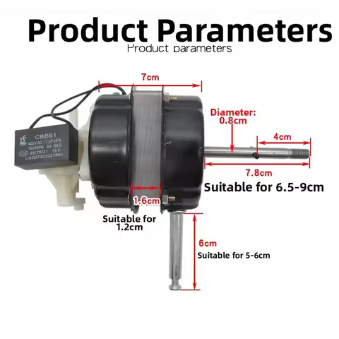 Electric Fan Motor 16 Inch Copper Wire Fan Motor 220V Dual Ball Bearing High-Speed Motor For Table F