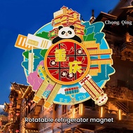 Panda refrigerator magnet rotating hot pot refrigerator magnet Chongqing tourist souvenir peripheral