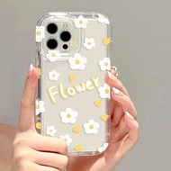 [จัดส่งทันที+COD]Flower เคสโทรศัพท์มือถือ For iPhone เคส 15 11 12 13 14 Pro Max X XS Max XR 6 6s 7 8 Plus SE 2020 2022 เคสไอโฟน11 ซิลิโคนนิ่ม ใส กันกระแทก เรียบง่าย หรูหรา การ์ตูนน่ารัก