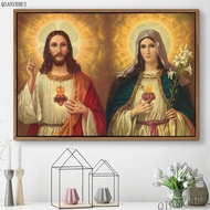 DIY  Diamond Embroidery, Round Full Diamond beads Virgin Jesus Christianity decoration painting rhinestone Diamond painting diamond painting cross stitch,beads painting