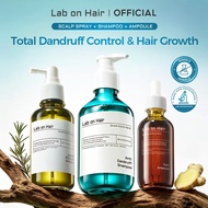 Lab On Hair 3in1 Scalp Spray+ Ampoule +Shampoo Hair Tonic Anti Hair Fall Root Booster Rambut Rontok