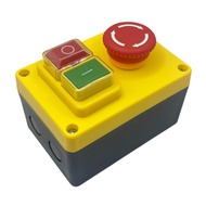 KJD17D 250V 16A Electromagnetic Push Button Switch Emergency Stop Switches for Electric Tools &amp M