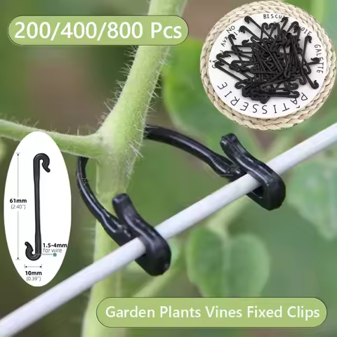 Multi-purpose Plant Cages & Supports for Garden Plants Vines - 200-800 Pcs Garden Clips Tied Buckles