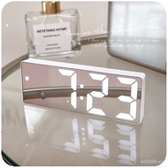 Desktop Clock Alarm Digital Clock Simple Time Clock Electronic Mirror Display Desktop Ornament for S