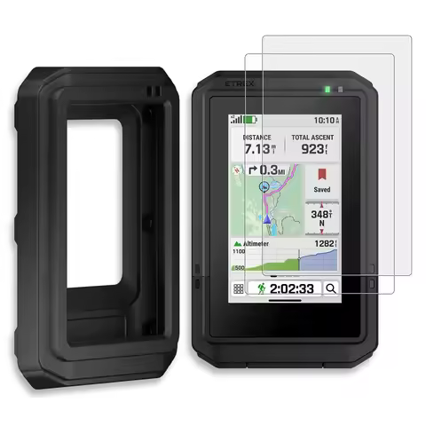 Silicone Case (Black/Gray/Orange) & Tempered Glass (HD Clear & Matte) Screen Protector Combo for Gar