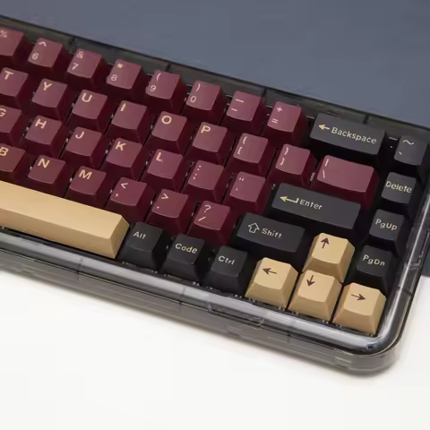 Red Samurai Keycaps English PBT Keycap Cherry Profile Double Shot for GMK Mechanical Keyboard Gaming