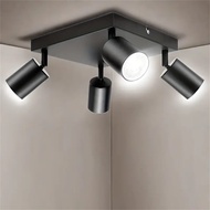 A LED ceiling light 4 bulbs ceiling spotlight LED rotatable GU10 ceiling spotlight ceiling spotlight