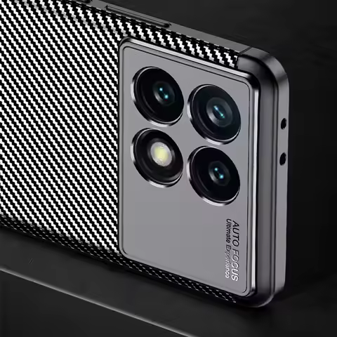 For Xiaomi Poco X6 Pro Case For Poco X6 Pro Cover Capas Carbon Fiber Armor Back Shockproof Bumper TP