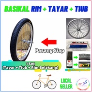 Basikal Rim Tayar Pasang Siap (20" Alloy Rim Depan/Belakang + Tayar + Tiub) BMX Mini Lajak Children Bike