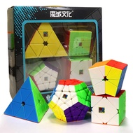 [Ready Stock M'sia] MoYu Meilong Pyraminx, Megaminx, Skweb & SQ1 Square Stickerless Magic Cube Bundl
