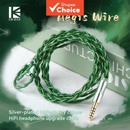 KBEAR Aegis IEM Cable High Purity Silver Plated OFC HiFi Headphone Upgrade Wire Earbud Earphone Repl