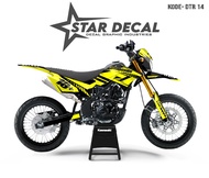 STAR DECAL | Decal  DTRACKER Full Body | Sticker DTRACKER Full Body | Hitam Kuning Simple