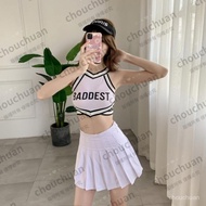 European American Bar DJ Party Costume ds Stage Sexy gogo Show Girl Cheerleader White Skirt Suit DSR