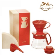 [Electronic Invoice] Japan HARIO V60 Red Filter Cup Coffee Maker Set (VDS-3012R)