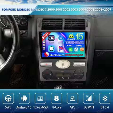 Android 15 Car Radio For Ford Mondeo Mondeo 3 2000 2001 2002 2003 2004 2005 2006-2007 4G LTE Stereo 
