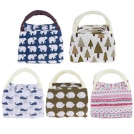 Portable Lunch Bag Insulated Canvas Bag Thermal Food Picnic Kids Bento Bag Cartoon Travel Picnic Lun