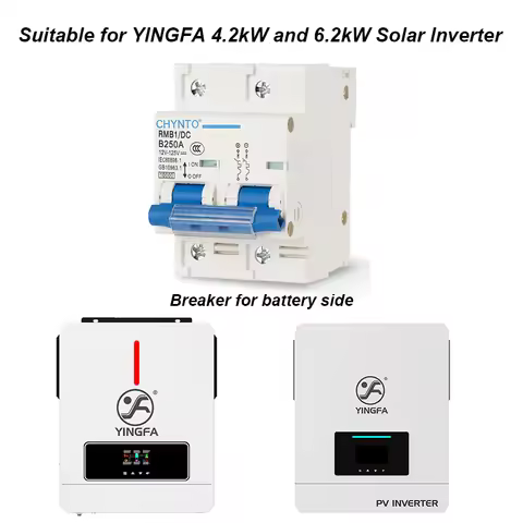 1P 2P DC 150A 250A Battery Circuit Breaker For Solar System / Overload Protection Switch For 4.2kw 6