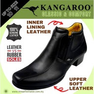 KANGAROO Full Leather 1inch Ladies Shoes- KL-5072- Size 5 6 7 8 9 10 11 BLACK Colour