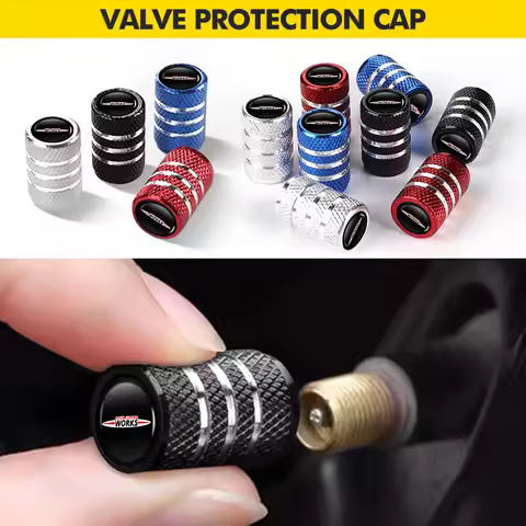 For MINI 4PCS Car Tire Valve Stems Cap Aluminum Wheel Air Valve Cap R56 F54 F57 R70 JCW F60 F55 John