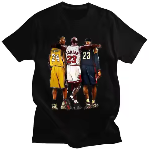 New Jordan Basketball Short-sleeve T-shirts with Printed Digital Designs for Three People Including 