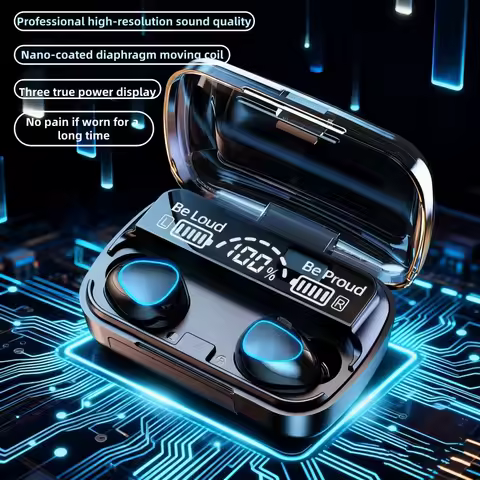 M10 Wireless Bluetooth Headset 9D Stereo 3500mAh Charging Box Sports Waterproof TWS Noise Reduction 