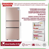 SHANBEN!i#Refrigerator}v{Three!w[Door,f[Refrigerator,u[6.8,g[Cubic,M[Feet,Z[Energy Saving Low Noise