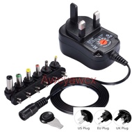 12W AC 100V-240V Adapter DC 3V 4.5V 5V 6V 7.5V 9V 12V 1A Adjustable Voltage Power 1000mA Universal Supply Charger