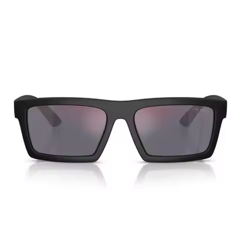 Prada Linea Rossa | Tuning Dark Grey Mirror Red Rectangular Men's Sunglasses PS A07S 1BO10A 58