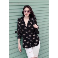 Bigsize patterned shirt 60kg=>90kg
