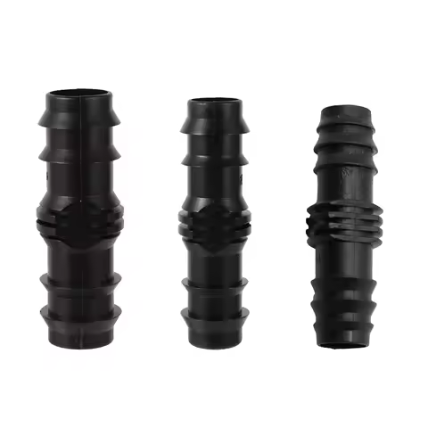 20Pcs Φ 16mm 20mm 25mm Hose Barbed Couplings Straight Through Connector Micro Drip Irrigation PE Pip
