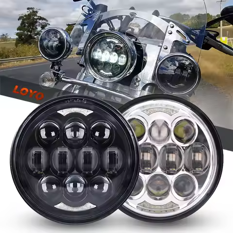 Universal 5 3/4 Inch Led Headlight For Harley Indian Scout Honda Yamaha V-Star Triumph Motorcycle 12