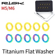 RISK Titanium Alloy Bike Bicycle Flat Washer Spacer M5 M6 10pcs/box