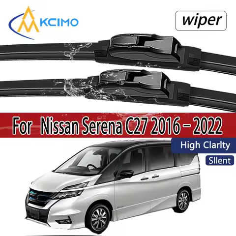 For Nissan Serena C27 2016–2022 Front Windshield Wiper Blades 2pcs Windscreen Window Accessories