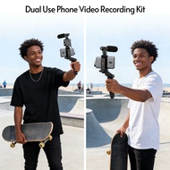 Camera + Light + Microphone + Phone Clip + Tripod Kit Making Video AY-49