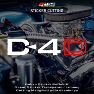 Toyota D-4D Diesel Engine Cutting Sticker
