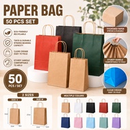 50pcs Paper Bag Gift bag Doorgift Bag  Plain Paper Bag Harga Borong Paper Bag Goodies Paper Bag Mura
