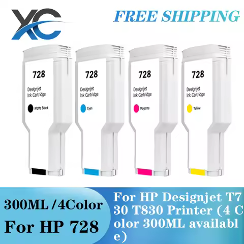 For HP 728 Compatible For HP 728 Compatible Ink Cartridge For HP Designjet T730 T830 Printer (4 Colo