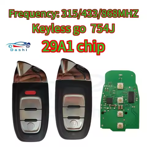Key Shop 754J 3/4 BTN Full Smart Remote Car Key for Au-di A4 A5 A6L A7 A8 Q5 for V-W PHIDEON 29A1 Ch