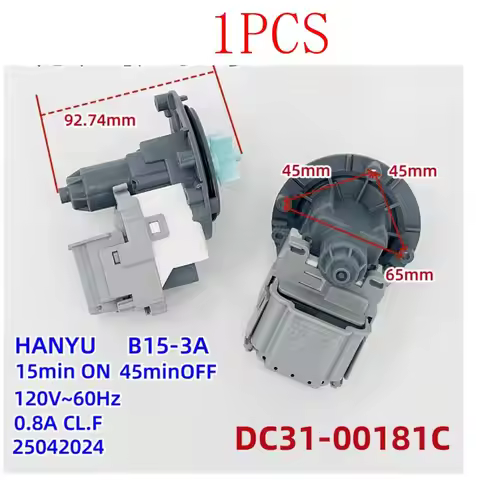 For Samsung washing machine B15-3A 120V drain pump motor