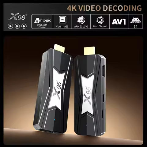 10PCS LOT X96 NEO Small Android TV Stick Amlogic S905A S905X5M Android 14 4k TV BOX 4G Ram 32G Rom W