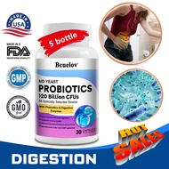 Prebiotic and probiotic supplements to support gut flora and support digestive health