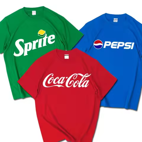 2026 Summer New Trendy Brand INS Pepsi Cola Joint 3DT-shirt Sprite Coca-Cola Men's and Women's Loose