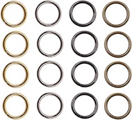 40 Pcs 4 Color 3/4 Inch Gun Black Assorted Multi-Purpose Metal O Ring for Hardware Bags Ring Hand DI