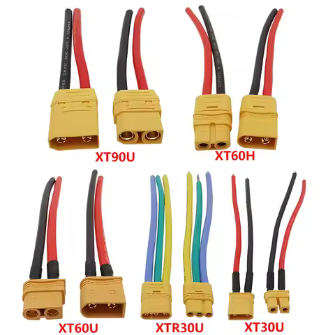 100mm XT60 XT90U XT30U XT60H XTR30U RC Battery Cable Connector Male and Female Plug With 10AWG/12AWG